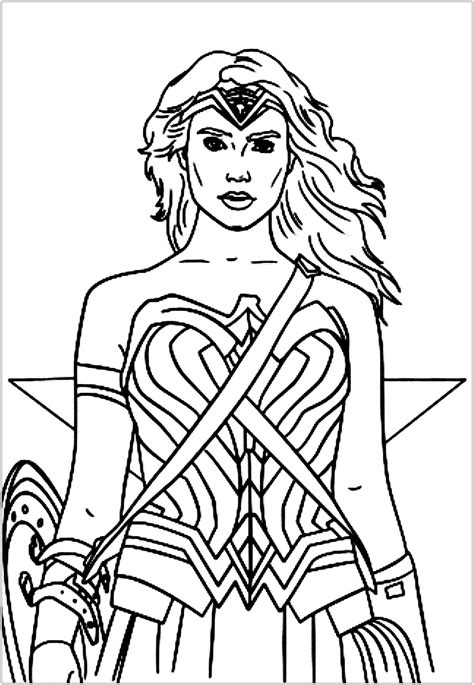 Wonder Woman Coloring Page Printable